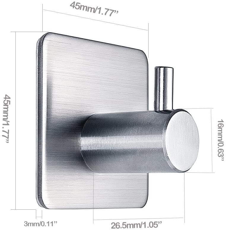 Drill Free Stainless Steel Wall Hook - PlanetShopper