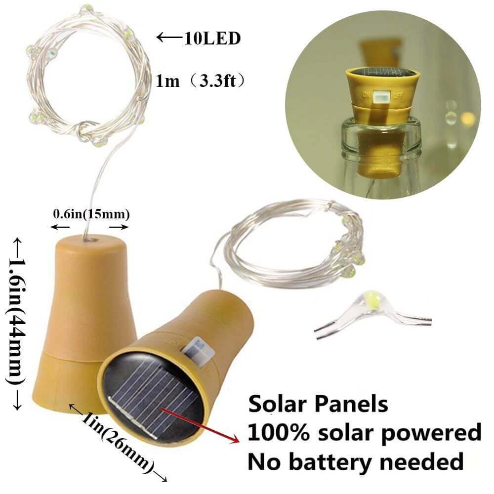 LED Solar Copper Light String (10pcs) - PlanetShopper