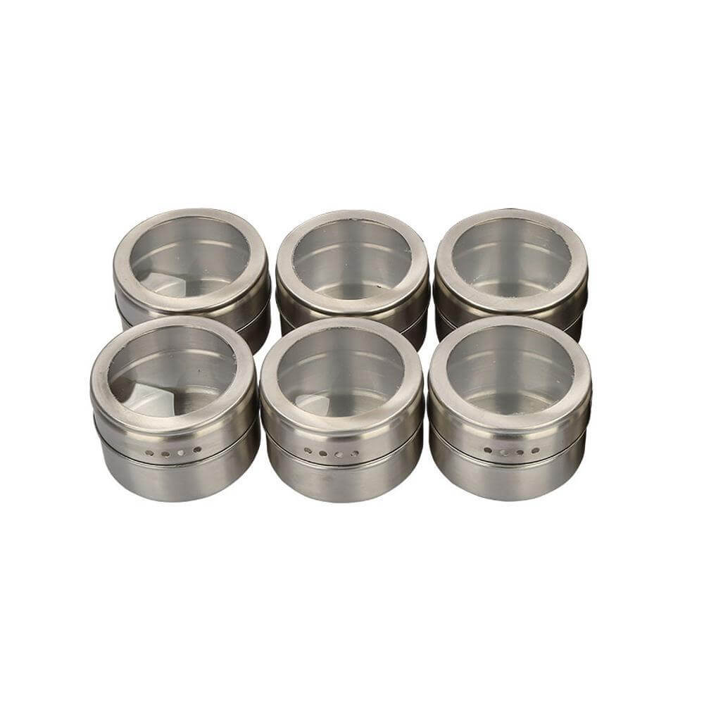 Magnetic Stainless Steel Spice Jars - PlanetShopper